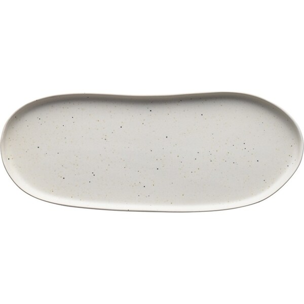 Ecology Domus 35cm Stoneware Oblong Plate Food Serving Platter Tableware Ecru