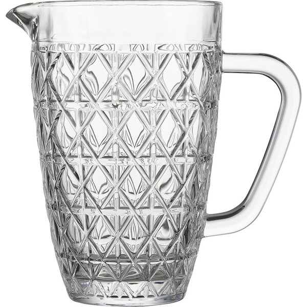 Ecology Rattan 1.5L Glass Jug Water/Juice Pitcher Container w/ Handle Clear