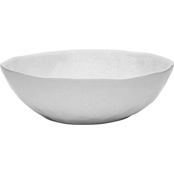 Ecology Speckle Milk 27cm Stoneware Food Serving Dish Bowl Round Tableware White