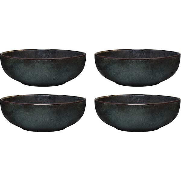 4x Ecology Element 18cm Stoneware Serving Soup/Ramen Bowl Round Tableware Raven