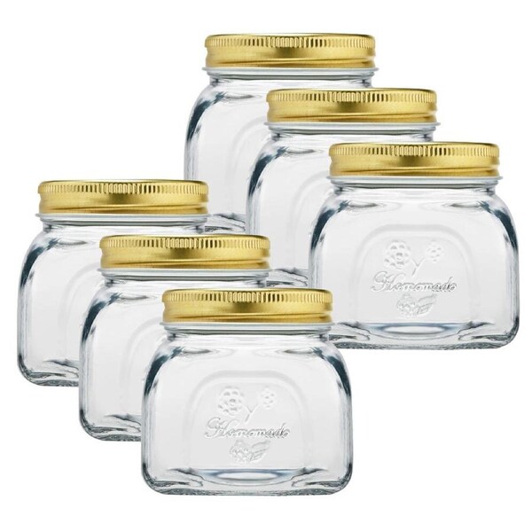 6x Pasabahce Homemade 300ml Glass Preserve Jar Food Storage Container w/ Lid CLR