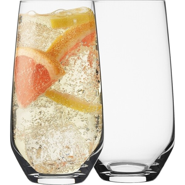 6pc Ecology Epicure 400ml Hi Ball Glass Tumbler Water/Juice Drinkware Set Clear