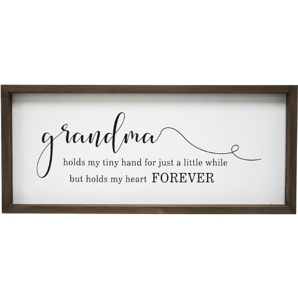 Rectangle MDF 48x21cm Sign Message Wall Hanging Home Room Decor Grandma Forever