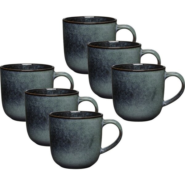 6x Ecology Element 360ml Stoneware Coffee Mug Cup w/Handle Round Tableware Raven