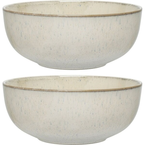2x Ecology Element 20cm Stoneware Serving Noodle/Laksa Bowl Round Tableware Doe
