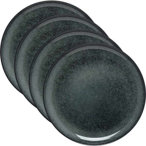 4x Ecology Element 26.5cm Stoneware Dinner Plate Food Dish Round Tableware Raven