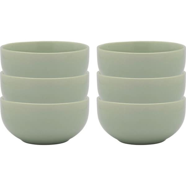 6x Ecology Element 14cm Stoneware Serving Noodle/Rice Bowl Round Tableware Dew