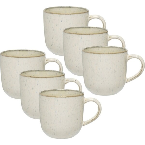 6x Ecology Element 360ml Stoneware Coffee Mug Cup w/ Handle Round Tableware Doe