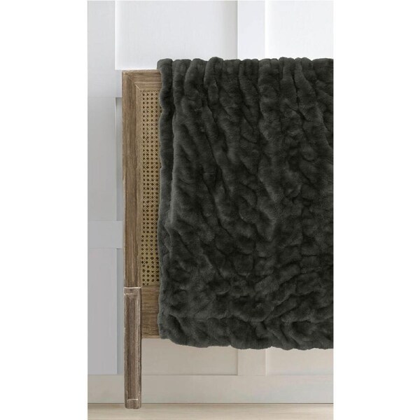 Ardor Boudoir Clayton Faux Fur Bedroom/Lounge Medium Throw Blanket/Quilt Cocoa