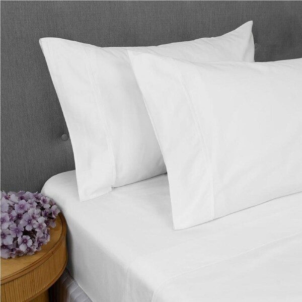 Algodon 500 Thread Count Australian Cotton Bed Sheet Set Queen Bed - White