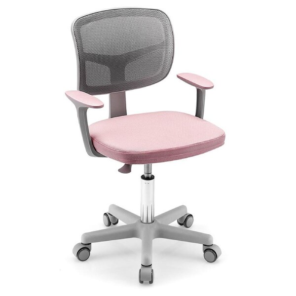 Costway Study Computer ChairErgonomic Gaming Desk Chair w/Adjustable Seat Home Office Pink