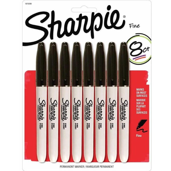 SHARPIE RetrPen 0.7 Black Pack of 8