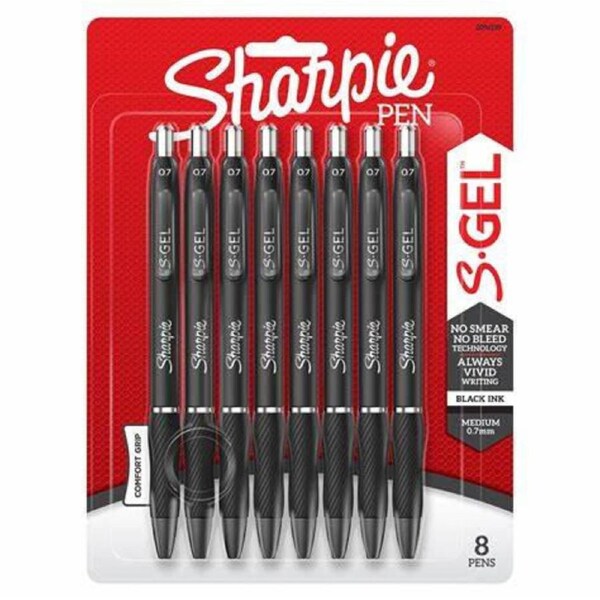 SHARPIE Gel 0.7mm Bus Asst Pack of 8