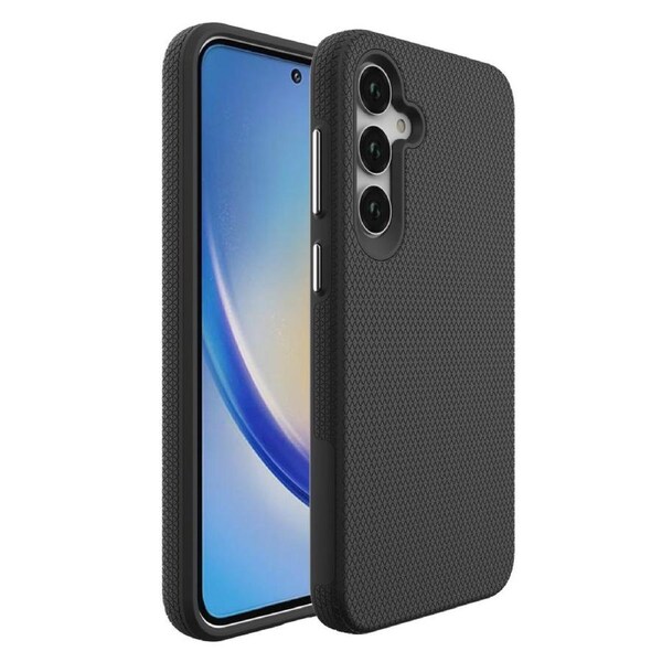 For Samsung Galaxy A55 Case Armour Protective Strong Cover Black