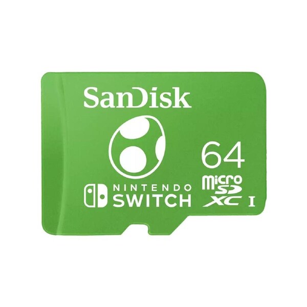 SanDisk and Nintendo Cobranded microSDXC SQXAO, 64GB, U3, C10, UHS-1, 100MB/s R, 90MB/s W, 3x5, Lifetime Limited