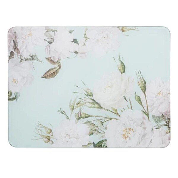 Ashdene Kitchen GLASS Elegant Rose Mint Surface Saver