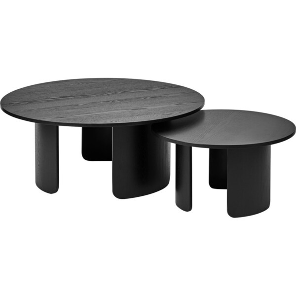 Cooper & Co. Taupo Coffee Tables Set of 2 Curved Legs in Black