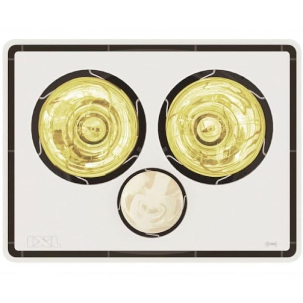 IXL Eco Vivid 3 in 1 Bathroom Tastic with Exhaust Fan 2 x 275W Heat Lamps