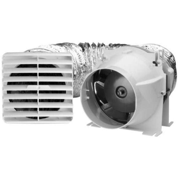 IXL Ventair Easy Duct Inline Ventilation Unit with 170mm Blower & 6m Duct