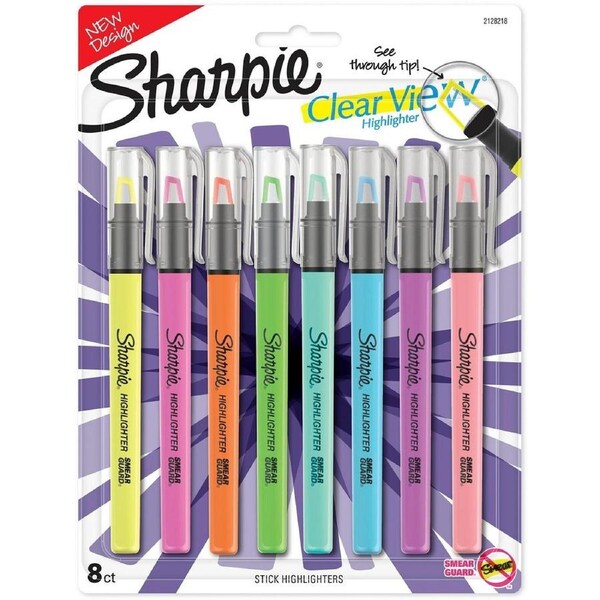 Sharpie Clear View Assorted Highlighters 8 Pack