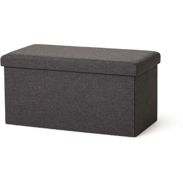 Simply Storage Rectangle Ottoman with Storage - Grey