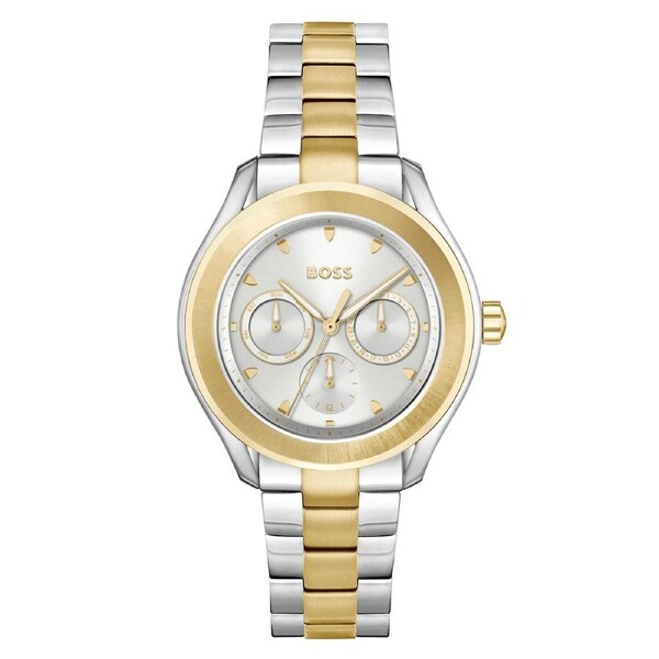 BOSS by Hugo Boss Two-Tone Steel Silver White Dial Multi-function Women's Watch - 1502746