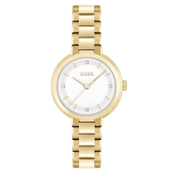 BOSS by Hugo Boss Gold Steel White Dial Women's Watch - 1502758