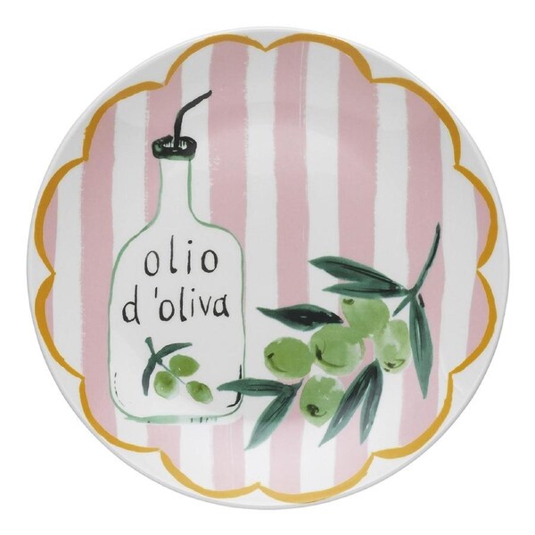 Porto Cucina 20cm Porcelain Side Plate Food/Snack Dish Tableware Round Olive