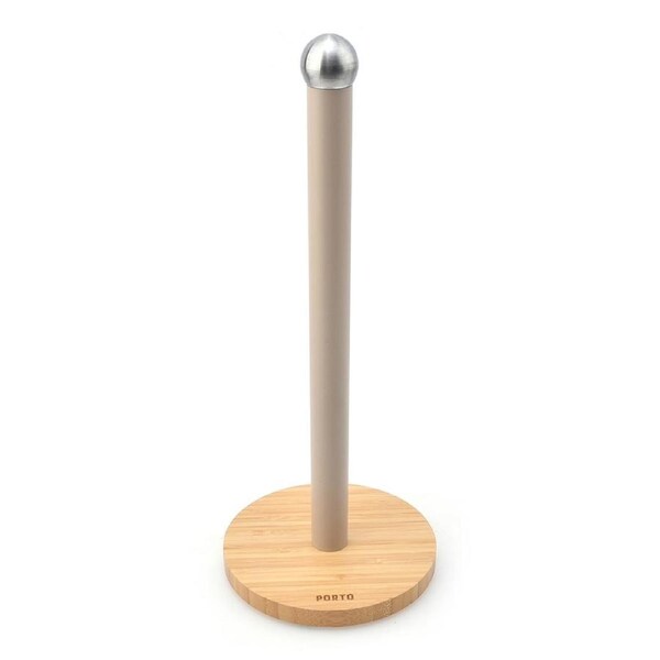 Porto Zest Iron/Bamboo 35cm Paper Towel Holder/Organiser Tissue Storage Rack