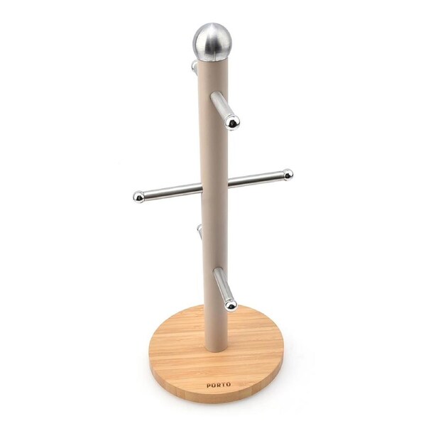 Porto Zest Iron/Bamboo 35cm Mug Tree Drinking Cup Holder/Organiser Storage Rack