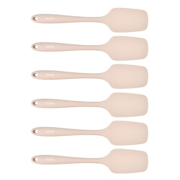 6x Porto Zest Silicone 29cm Spatula Kitchen Food Cooking/Baking Utensil Almond