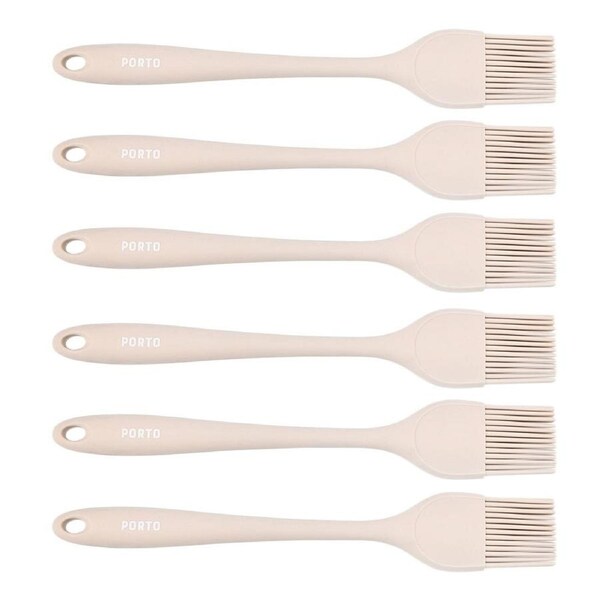 6x Porto Zest Silicone 28cm Brush Kitchen Baking/Cooking Serving Basting Utensil