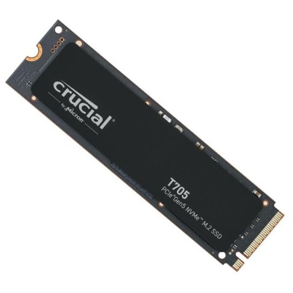 Crucial T705 4TB Gen5 NVMe SSD - 14100/12600 MB/s R/W 2400TBW 1500K IOPs 1.5M hrs MTTF DirectStorage for Intel 14th Gen & AMD Ryzen 7000
