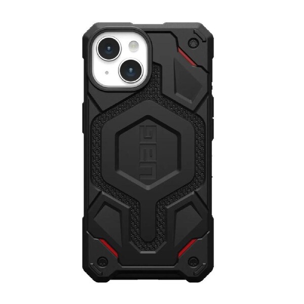 UAG Monarch Pro Kevlar Magsafe Apple iPhone 15(6.1') Case - Kevlar Black (114219113940), 25 ft. Drop Protection (7.6M),5 Layers