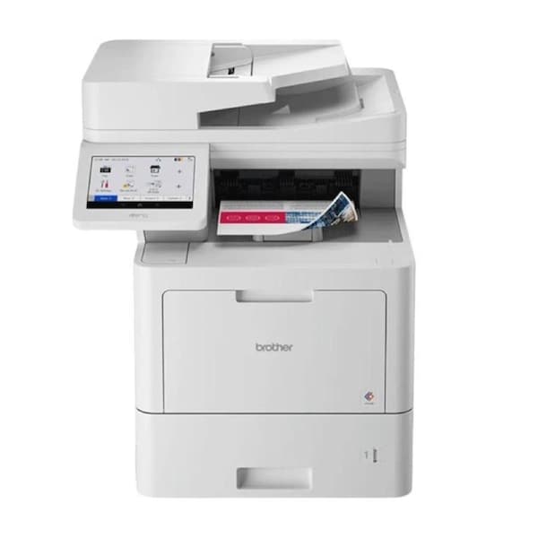 Brother MFC-L9630CDN Colour Laser Multi-Function Printer. Up to 600 x 600 dpi, 2,400 dpi class (2400 x 600) quality, 520 sheets of 80 gsm plain paper