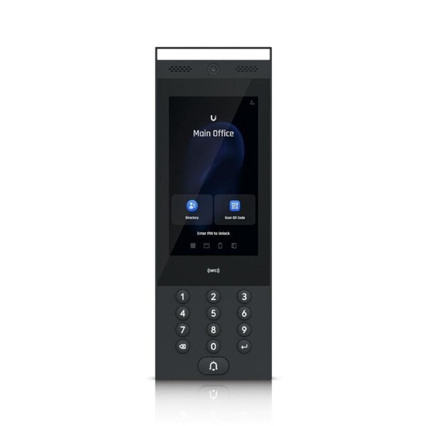 Ubiquiti Intercom, Indoor/Outdoor Intercom Terminal, For Managing Residential and Commercial Building Entry Requests, IP65, Blue