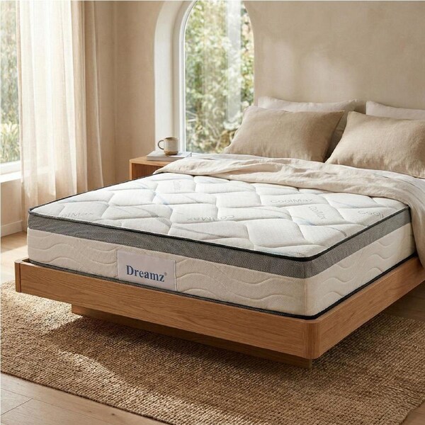 25cm Double Mattress Spring Pocket DreamZ 5-Zone Tight Top Medium Firm