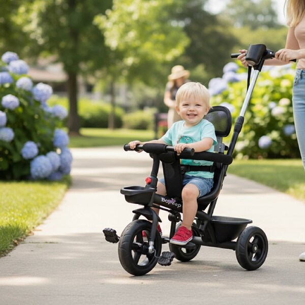 Bopeep Kids Tricycle Ride-On Toddler Trike - Black