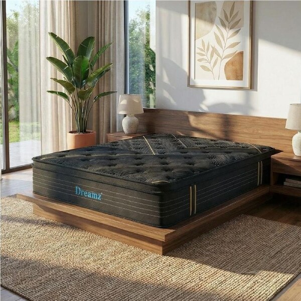 35cm DreamZ King Mattress Spring Bamboo Euro Top Egg Crate Firm