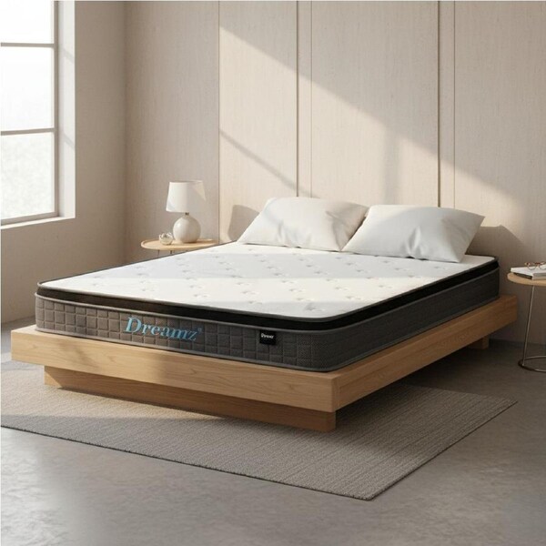 18cm Double Mattress DreamZ Spring Premium Euro Top Medium Firm