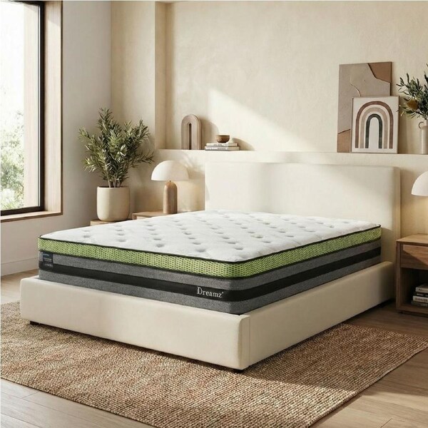 30cm Double Pocket Spring Mattress 7-Zone Cooling Euro Top