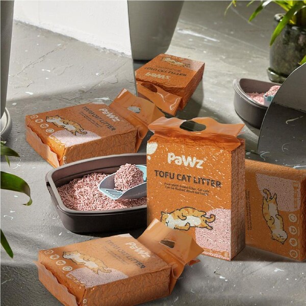 2.5kg x 2 PaWz Tofu Cat Litter - Peach