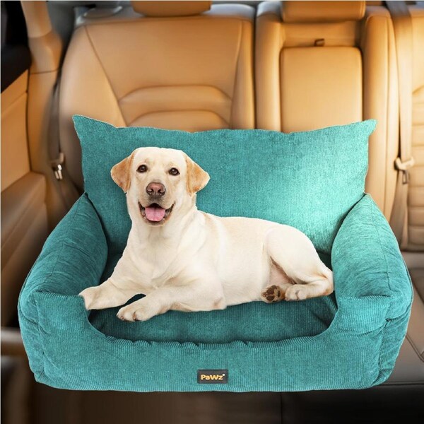 PaWz 2-in-1 Pet Car Booster Seat w/ Safety Belt Green (55 x 80cm)