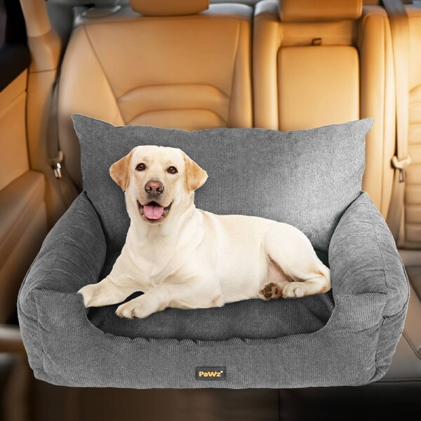 PaWz 2-in-1 Pet Car Booster Seat w/ Safety Belt Grey (55 x 80cm)