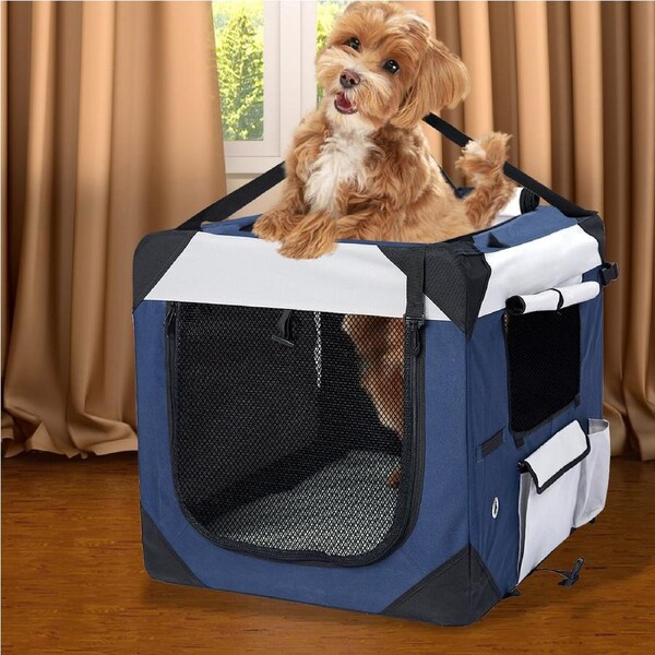 PaWz Pet Carrier Bag Dog Puppy Spacious Outdoor Travel Hand Portable Crate M