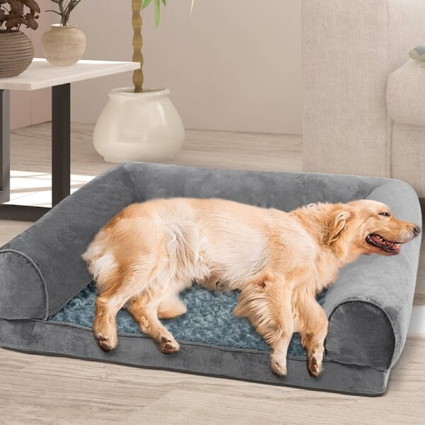 91x68.6x21.6cm PaWz Pet Sofa Bed Cushion Mat - Grey
