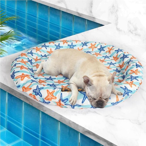 Pawz Pet Cool Gel Mat Cat Bed Dog Bolster Waterproof Self-cooling Pads Summer L