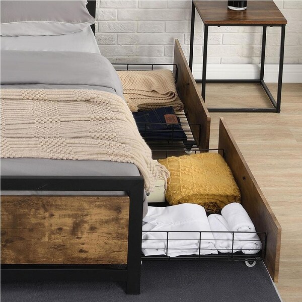 Levede 4 Underbed Storage Drawers for Queen Bed