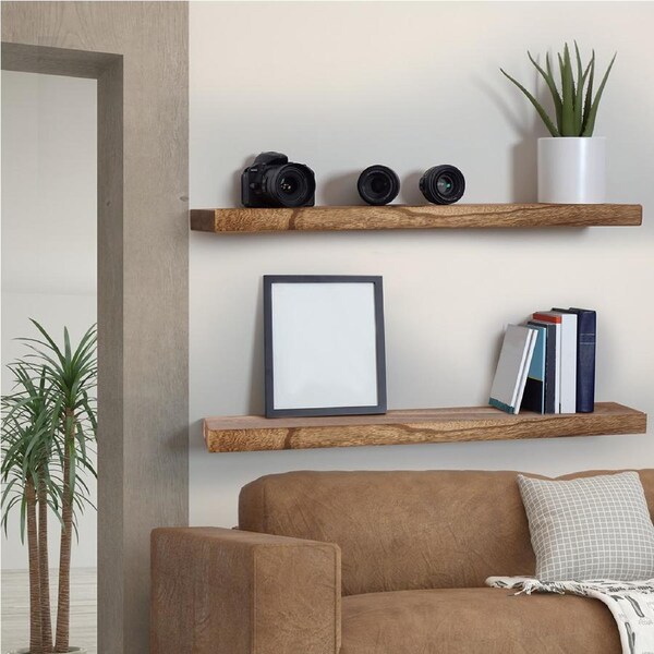 Levede 2-Piece Floating Shelves 90x15cm Each