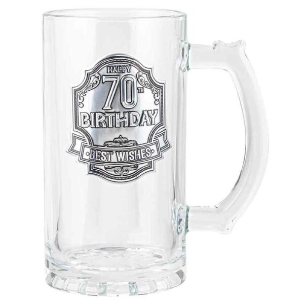 70th Birthday Badge Beer Stein